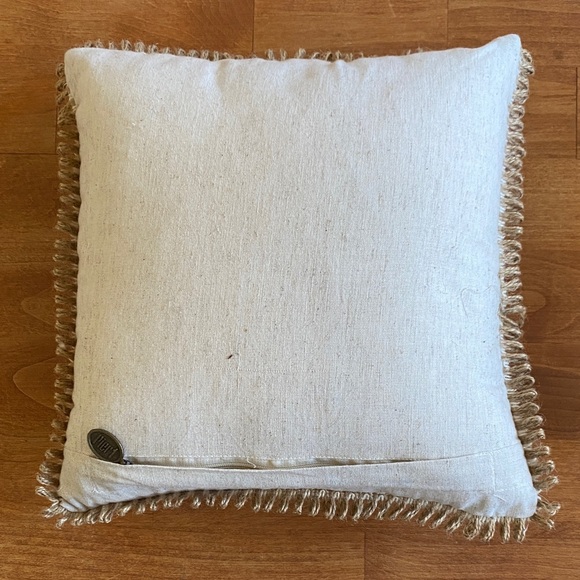 Pier 1 Throw Pillow with EmbroideredPumpkin and Vine Design Fall Autumn Decor - Picture 4 of 8